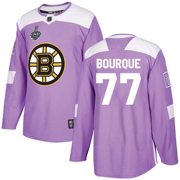 NHL Bruins #77 Ray Bourque Violett Fights Cancer 2019 Stanley Cup